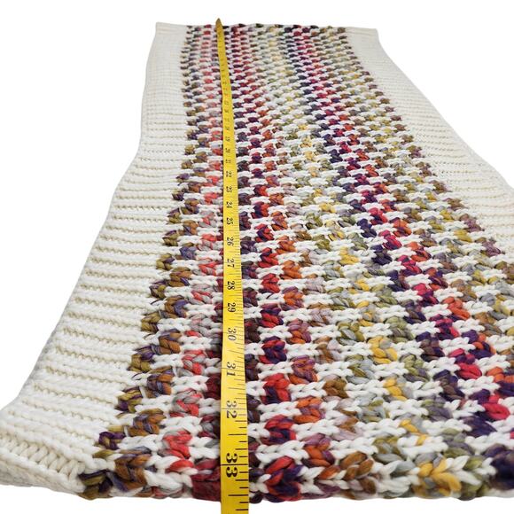 World Market Womens Rainbow Chunky Knit Infinity Scarf One Size Colorful Warm - Picture 9 of 9